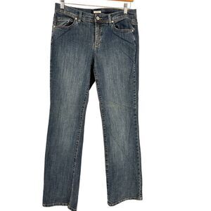 Liz Co. Women's SZ‎ 8 Straight Leg Bootcut Stretch Medium Blue Denim Jeans